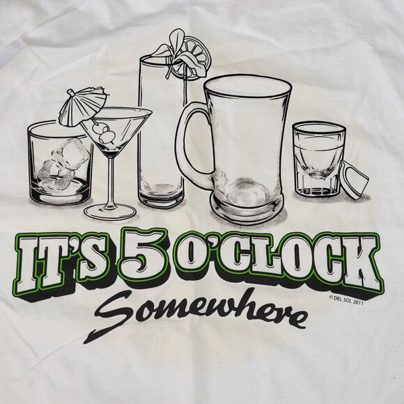 Del Sol Color Changing Tee SS Galveston Tx 5 O'Clock Somewhere - Size Medium NWT - Picture 2 of 8